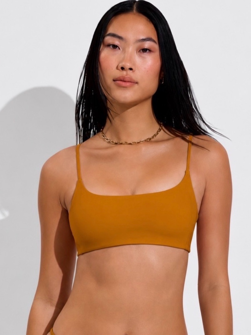 Left On Friday | Pool Days Top 24 Karat (Golden Mustard) - Size Small